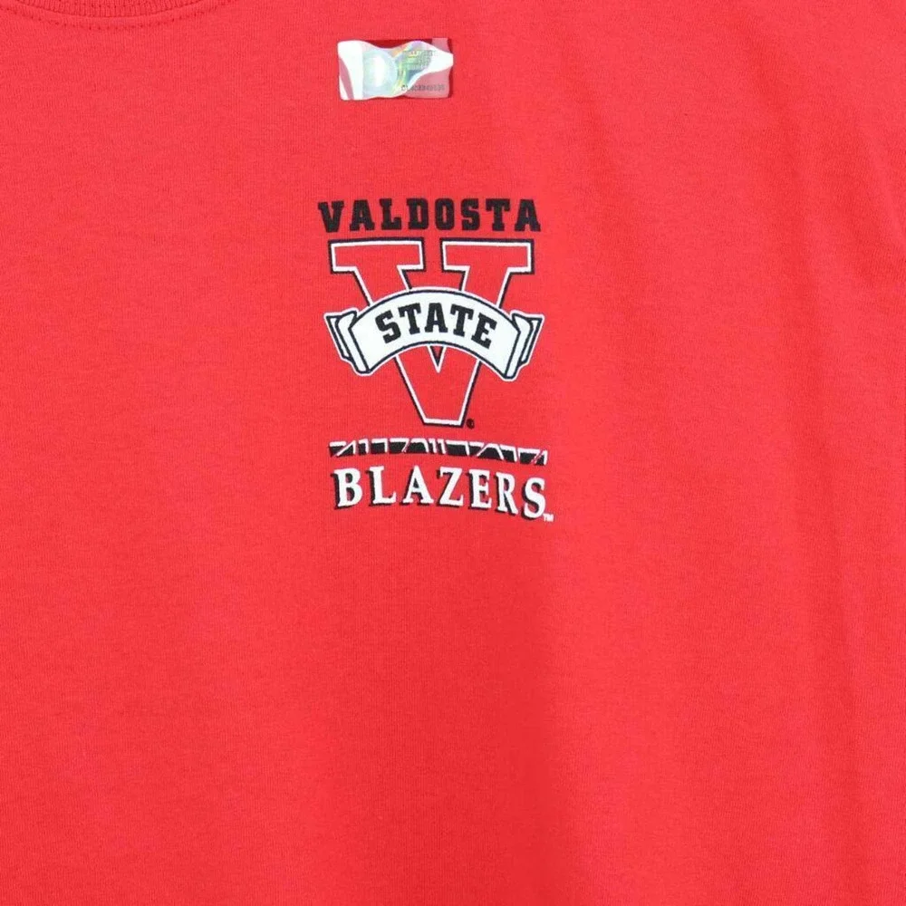 Valdosta State‎ Blazers Gildan Unisex T-Shirt Red Heavy Cotton Tear Away XL New